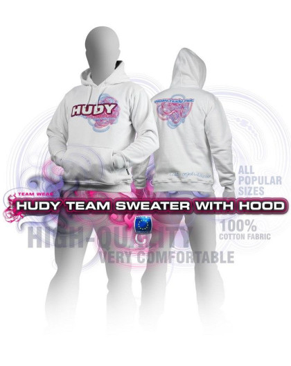 Sweat-shirt a capuche - Blanc (M) - HUDY - 285500M