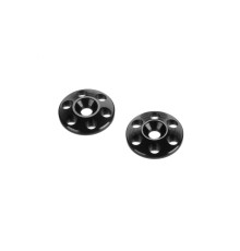 Rondelles d'aileron alu noires (2) - HUDY - 293561-K