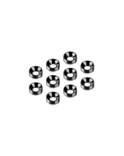 Alu Countersunk Shim - Black (10) - HUDY - 296510-K