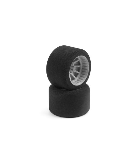 Pneus mousses 1/10 Formule 1 Arrière - 35 Shore (2) - HUDY - 803083