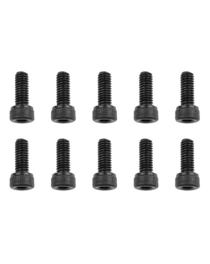 TEAM CORALLY - STEEL SCREWS M4 X 10MM - HEX SOCKET HEAD - 10 - C-3001