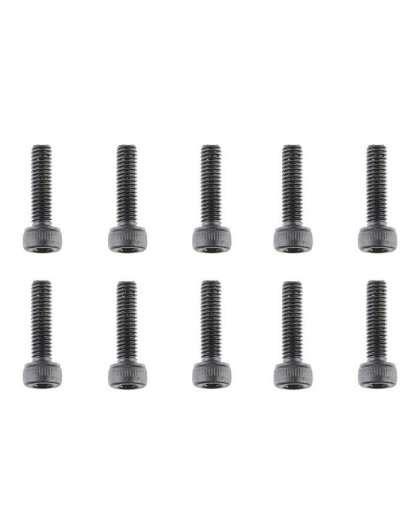 TEAM CORALLY - STEEL SCREWS M2 .5 X 10MM - HEX SOCKET HEAD - - C-3003