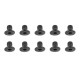 TEAM CORALLY - STEEL SCREWS M4 X 6MM - HEX FLAT HEAD - 10 PC - C-3006