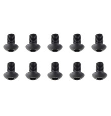 TEAM CORALLY - STEEL SCREWS M4 X 6MM - HEX BUTTON HEAD - 10 - C-30110
