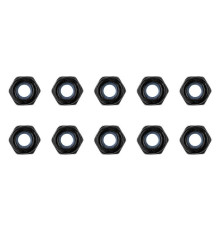 TEAM CORALLY - STEEL NYLSTOP N UT M2.5 - BLACK COATED - 10 PC - C-310