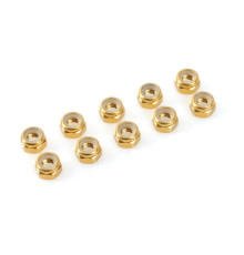 TEAM CORALLY - ALUMINIUM NYLST OP NUT - M5 - GOLD - 10 PCS - C-31040 