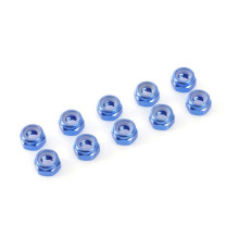 TEAM CORALLY - ALUMINIUM NYLST OP NUT - M5 - BLUE - 10 PCS - C-31044 