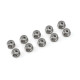 TEAM CORALLY - ALUMINIUM NYLST OP NUT - M5 - GUN METAL - 10 P - C-310
