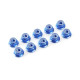 TEAM CORALLY - ALUMINIUM NYLST OP NUT - M3 - FLANGED - BLUE - - C-311
