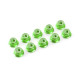 TEAM CORALLY - ALUMINIUM NYLST OP NUT - M3 - FLANGED - GREEN - C-3112