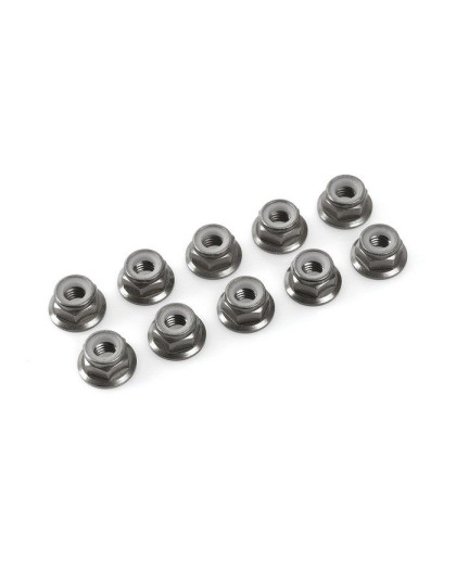 TEAM CORALLY - ALUMINIUM NYLST OP NUT - M4 - FLANGED - GUN ME - C-311