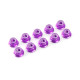 TEAM CORALLY - ALUMINIUM NYLST OP NUT - M4 - FLANGED - PURPLE - C-311