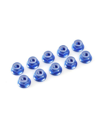 Nylstop épaulé alu M4 - Bleu - 10pcs - CORALLY - C-31134