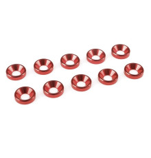 TEAM CORALLY - ALUMINIUM WASHE R - FOR M4 FLAT HEAD SCREWS - - C-3121