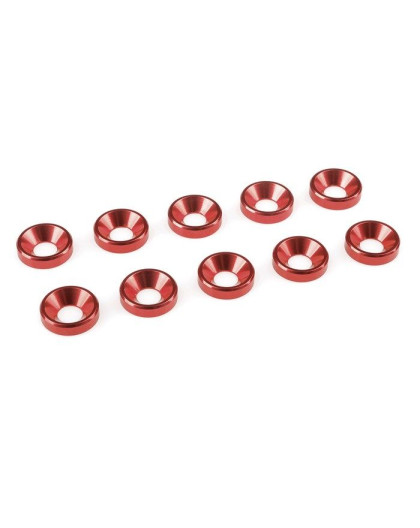 TEAM CORALLY - ALUMINIUM WASHE R - FOR M4 FLAT HEAD SCREWS - - C-3121