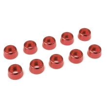 Rondelle alu CHC M4 - Rouge - 10 pcs - CORALLY - C-31285