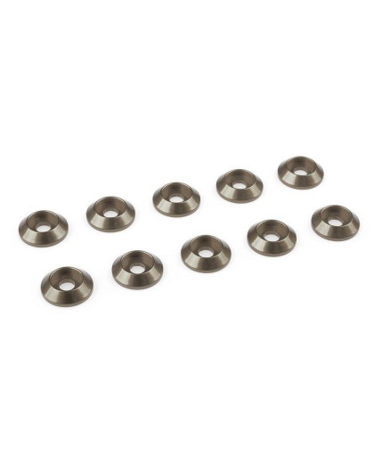 Rondelle alu BHC M3 - Gris - 10 pcs - CORALLY - C-31303