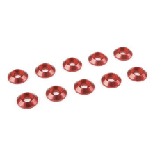 Rondelle alu BHC M3 - Rouge - 10 pcs - CORALLY - C-31305