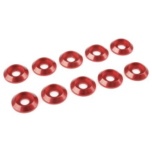 Rondelle alu BHC M4 - Rouge - 10 pcs - CORALLY - C-31325