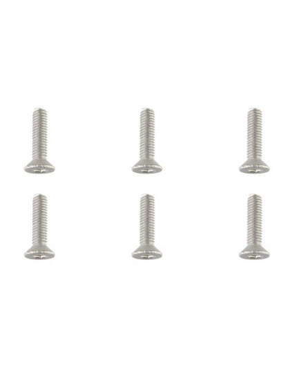 TEAM CORALLY - TITANIUM SCREWS M3 X 12 MM HEX FLAT HEAD - 6 - C-34014