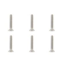 TEAM CORALLY - TITANIUM SCREWS M3 X 16MM - HEX FLAT HEAD - 6 - C-3401