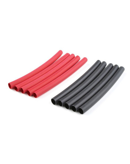 Gaine thermo 4.7mm - Rouge+Noir - 10 pcs - CORALLY - C-50222
