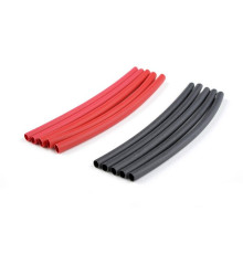 Gaine thermo 2.4mm - Rouge+Noir - 10 pcs - CORALLY - C-50220