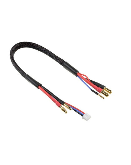 TEAM CORALLY - CHARGE/BALANCE LEAD - 4MM BULLIT CONNECTOR 2S - C-5028