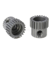 TEAM CORALLY - 64 DP PINION - SHORT - HARD ANODISED AL7075 - - C-7032