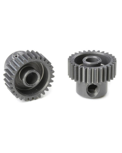TEAM CORALLY - 64 DP PINION - SHORT - HARD ANODISED AL7075 - - C-7032