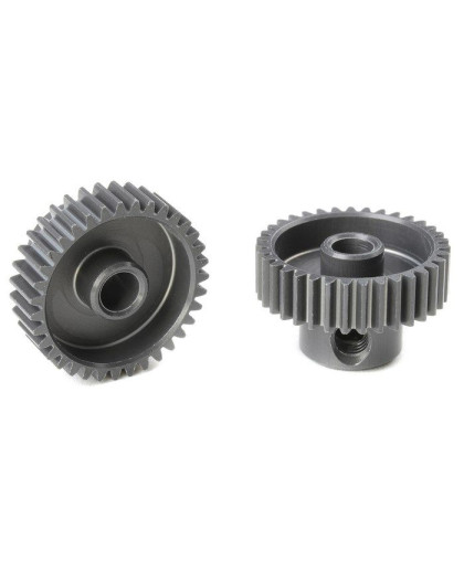 TEAM CORALLY - 64 DP PINION - SHORT - HARD ANODISED AL7075 - - C-7033