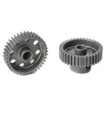TEAM CORALLY - 64 DP PINION - SHORT - HARD ANODISED AL7075 - - C-7033