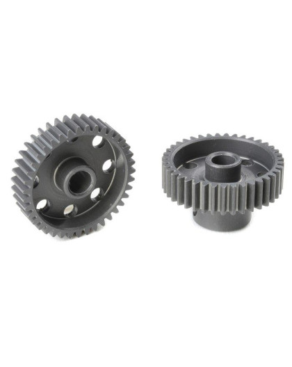 TEAM CORALLY - 64 DP PINION - SHORT - HARD ANODISED AL7075 - - C-7033