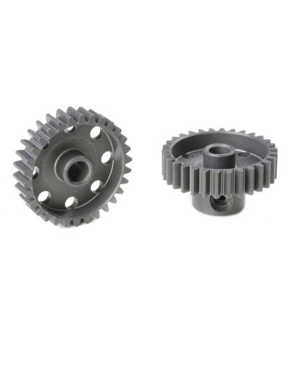 TEAM CORALLY - 48 DP PINION - SHORT - HARD ANODISED AL7075 - - C-7043