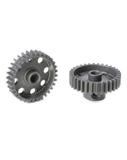TEAM CORALLY - 48 DP PINION - SHORT - HARD ANODISED AL7075 - - C-7043