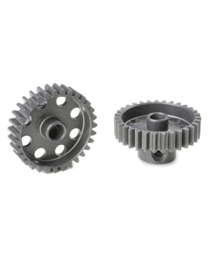 TEAM CORALLY - 48 DP PINION - SHORT - HARD ANODISED AL7075 - - C-7043