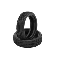 Pair Of 110 Tyres Carpet 2Wd Soft/Medium Front - HOT RACE - 003-0312