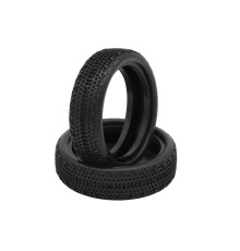 Pair Of 110 Tyres Carpet 2Wd Medium Front - HOT RACE - 003-0321