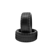 Pair Of 110 Tyres Carpet 4Wd Soft Front LP - HOT RACE - 003-0471