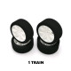 1 train pneus piste 1/10 jantes blanches FFVRC - HOT RACE