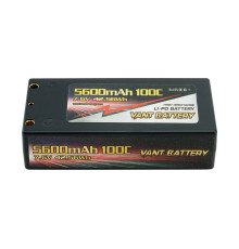 Lipo battery 7.6V 100C 5600mah 2S Shorty PK4 - VANT - V0202