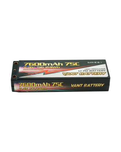 Lipo battery 7.4V 75C 7600mah 2S Stick PK4 - VANT - V0206