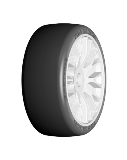 GT 1/8 T04 Slick XM3 (Soft) sur jantes FLEX (2) - GRP - GTH04-XM3