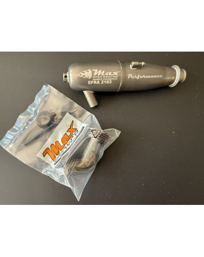 Echappement Black 1/8 Efra 2183 + Coude - MAX POWER - MX02183