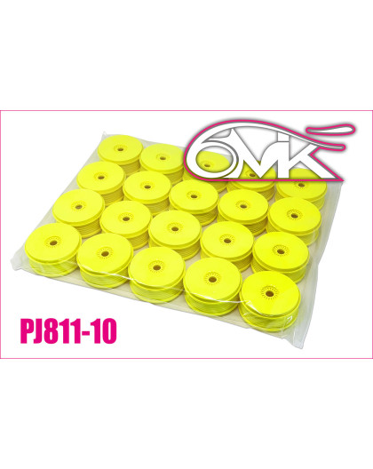 Jantes TT 1/8 Mega jaunes (20) - 6MIK - PJ811-10
