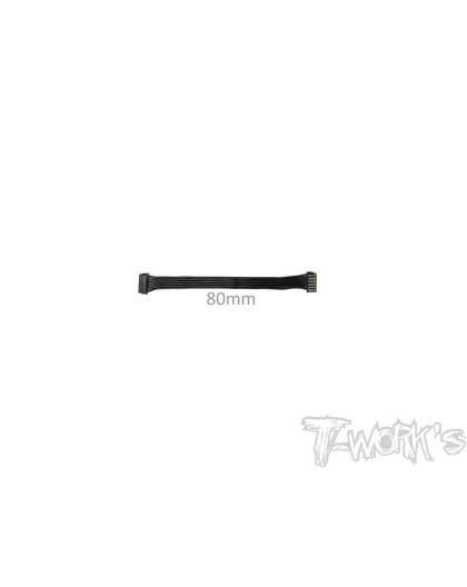 Bl Motor Flat Sensor Cable 80mm (Black) - T-WORKS - EA-038-80