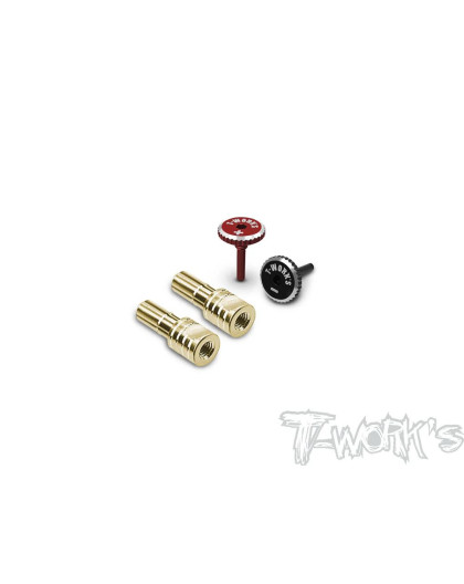 Polarity Heatsink Connector 4mm - Black/Red V2 - T-WORKS - EA-042-4BR
