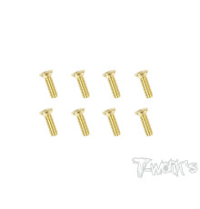 Vis Acier Traitées GOLD FHC 2.5x10mm (8) - T-WORKS - GSS-2510C