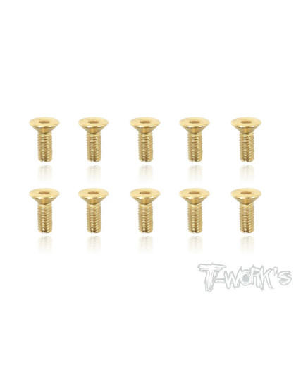 Screws Gold Fhc 3X8mm (10) - T-WORKS - GSS-308C
