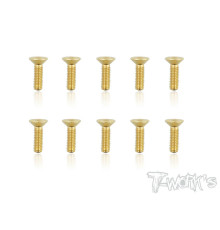 Screws Gold Fhc 3X10mm (10) - T-WORKS - GSS-310C